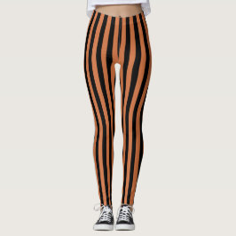 Legging Leggens Pretas e Laranja