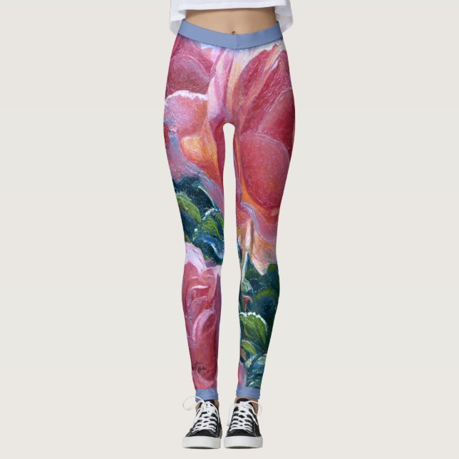 Legging Leggens "Rosas de Coral" (Frente)