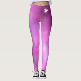 Legging Leggens roxas cor-de-rosa - Logotipo branco B&B