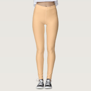 Legging Leggens Sólidas Cor Laranja Pêssego
