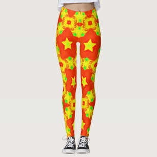 Legging Leggens ~ Verde Amarelo Verde Brilhante ~ Original