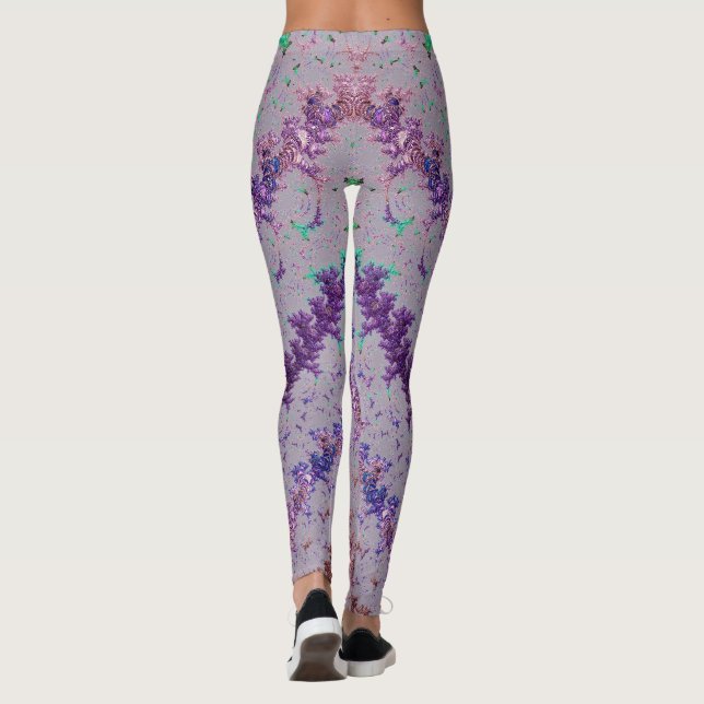 Legging Leggens ~ Verde Rosa Púrpura ~ Original (Verso)