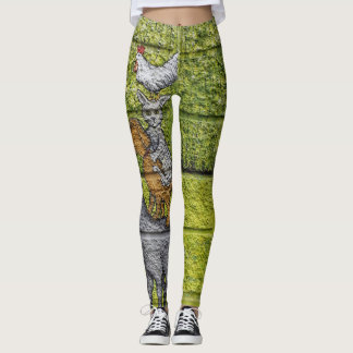 Legging "Leggings de Menagerie Urbana: Parada Animal de Gr