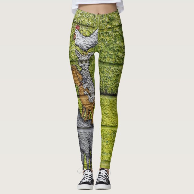 Legging "Leggings de Menagerie Urbana: Parada Animal de Gr (Frente)