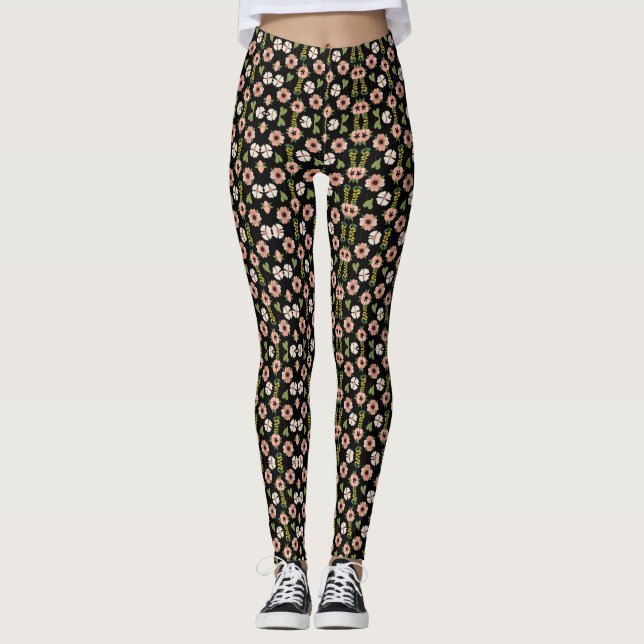 Legging "Leggings Florais Elegance" (Frente)