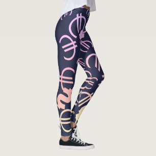 Legging Leggings-padrão de euro-dólares de dinheiro incrív