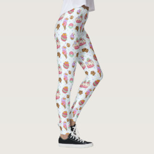 Legging Leggings-padrão de tratamentos de deserto doce