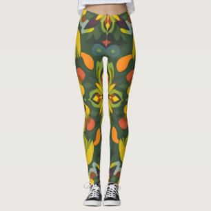 Legging Leggings-padrão vibrantes e sem costura - Digita o