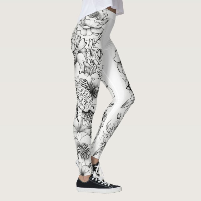 Legging Leggings"Whimsical Exocoetidae Balé: Oito Littl (Direita)