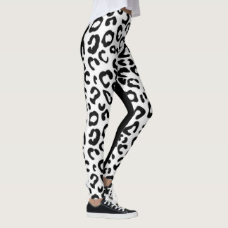 Legging Leggins brancos pretos de Jaguar