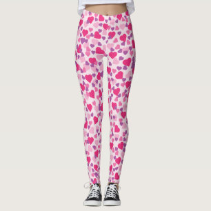 Legging Leggins cor-de-rosa dos corações
