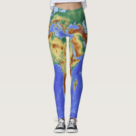 Legging leggins mapa del mundo