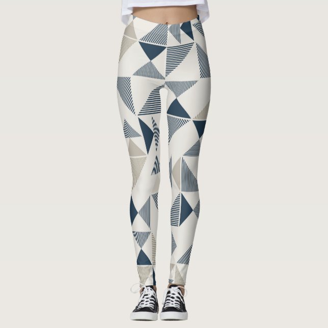 Legging leggins mujer figuras geométricas triangulares (Frente)