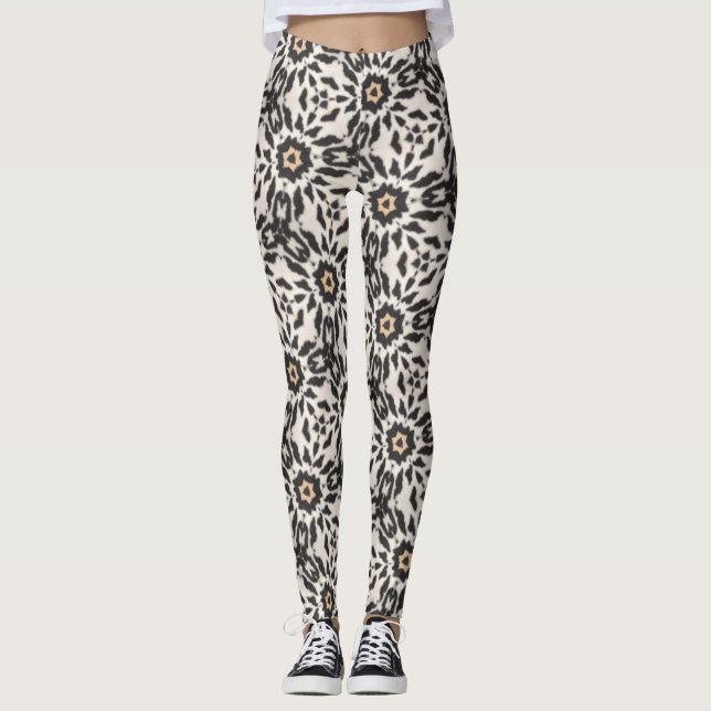 Legging Legigamentos com padrão de pontos geométricos (Frente)
