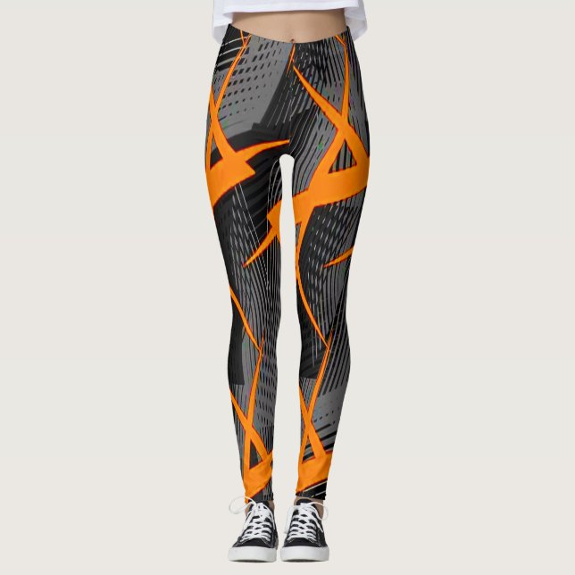 Legging Legings Abstract Modern Geometric Design (Frente)