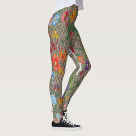 Legging Legings Floral Tropical Fashion design