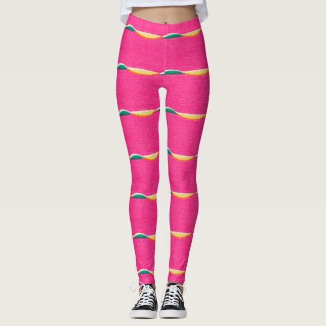 LEGGING LEGINGS JAPONESAS KORIN IMPRESSAS EM ROSA (Frente)