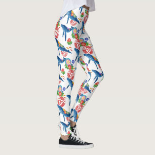 Legging legings okinawan da arte do teste padrão do estil