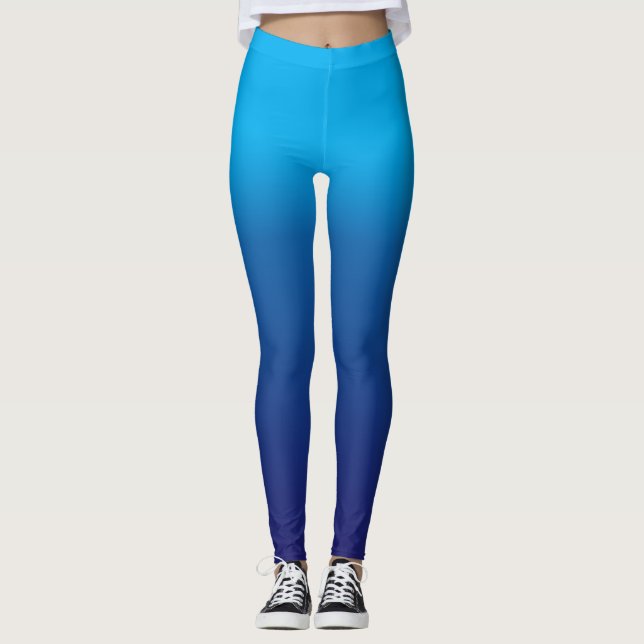 Legging Leguminosas azuis profundas (Frente)