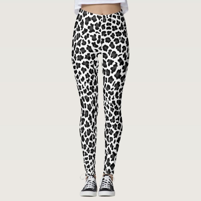 Legging Leguminosas brancas traseiras Mulheres Impressas A (Frente)