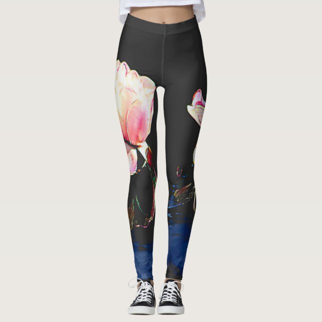 Legging Leguminosas com Flor de Vidro Grande (Frente)