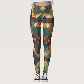 Legging Leguminosas de vidro coladas geométricas
