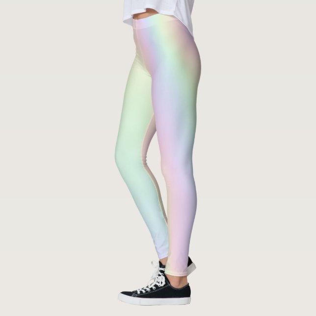 Legging Leguminosas do espectro de cores holográficas (Esquerda)
