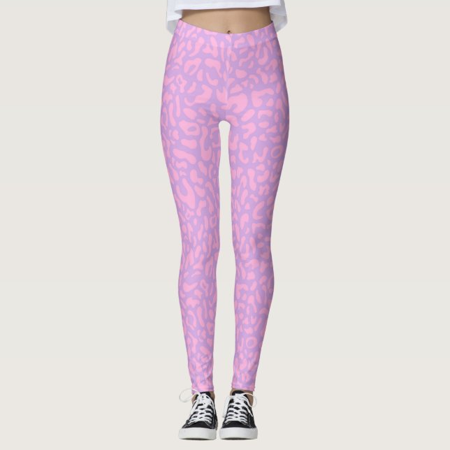 Legging Leguminosas para impressão de leopardo (Frente)
