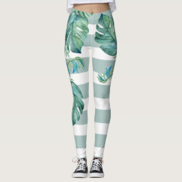 Legging Leguminosas Tropicais Saltas Monstera
