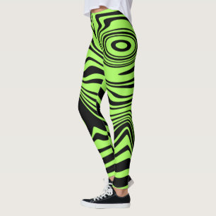 Legging Leguminosas Verdes Negras Laminadas Largas Suas Co
