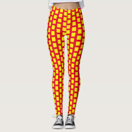 Legging Leguminosas vermelhas e amarelas