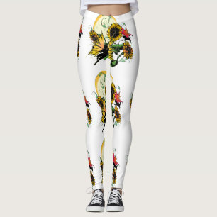 Legging Leite e Gato Cósmico de Sombra de Girassol