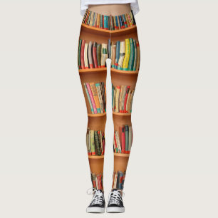 Legging Leitura do worm da biblioteca de livros da estante