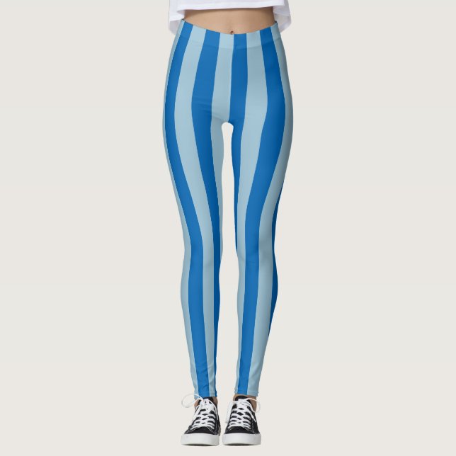 Legging Lemonade Azul Elétrico e Aquamarine Vertical Str (Frente)