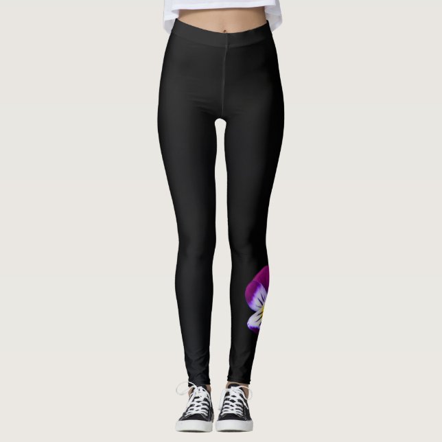 Legging Lena Violet Flower (Frente)