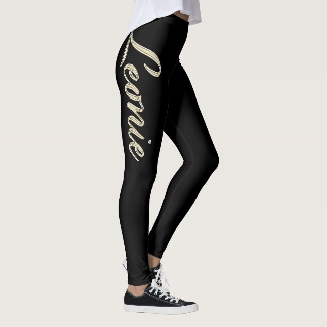 Legging Leonie white gold Handwriting Hose (Direita)