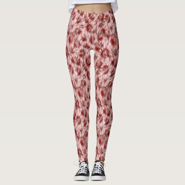Legging Leopard Jaguar Cat Brown fur Pattern-24609 (Frente)