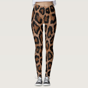 Legging Leopardo com manchas de impressão em animais 