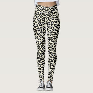 Legging Leopardo de Neve inspirado nos anos 80 - Retrô de
