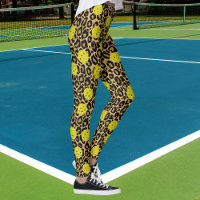 Leopardo Exótico Impressão Amarelo Pickball