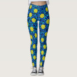 Legging Leopardo Imprime Diversão Azul Pickball Amarelo<br><div class="desc">Leve o seu jogo para cima com estas engraçadas leggings de picleball com bolas amarelas colocadas sobre um fundo de uma impressão de animal azul-leopardo.  Excelente para jogos de recreação,  torneio ou correndo pela cidade.</div>