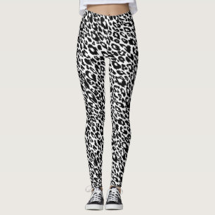 Legging Leopardo preto e branco clássico