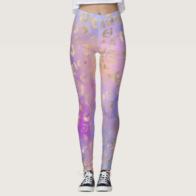 Legging Leopardo - Série Paint Design 8 (Frente)