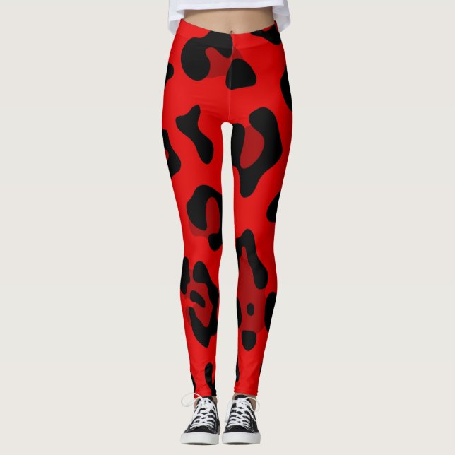 Legging leopardo vermelho (Frente)