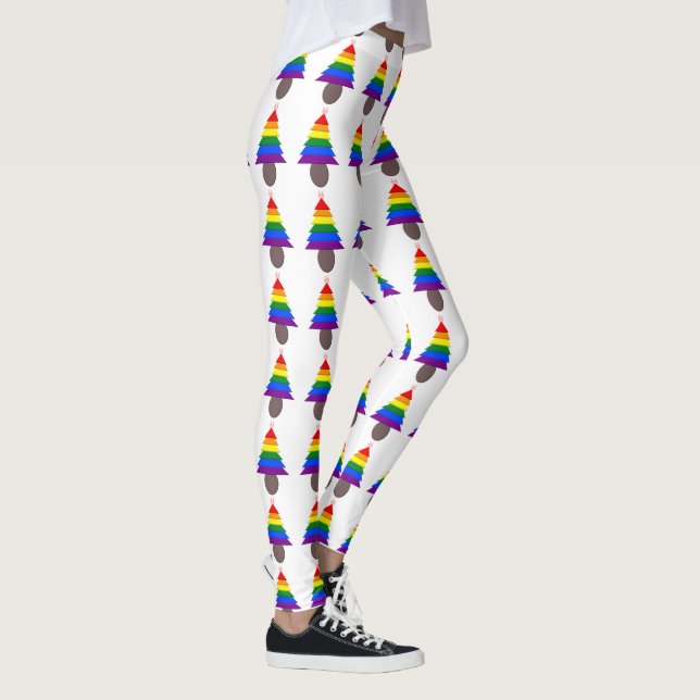 Legging Lésbicas Árvore de Natal Rainbow e Presentes (Direita)