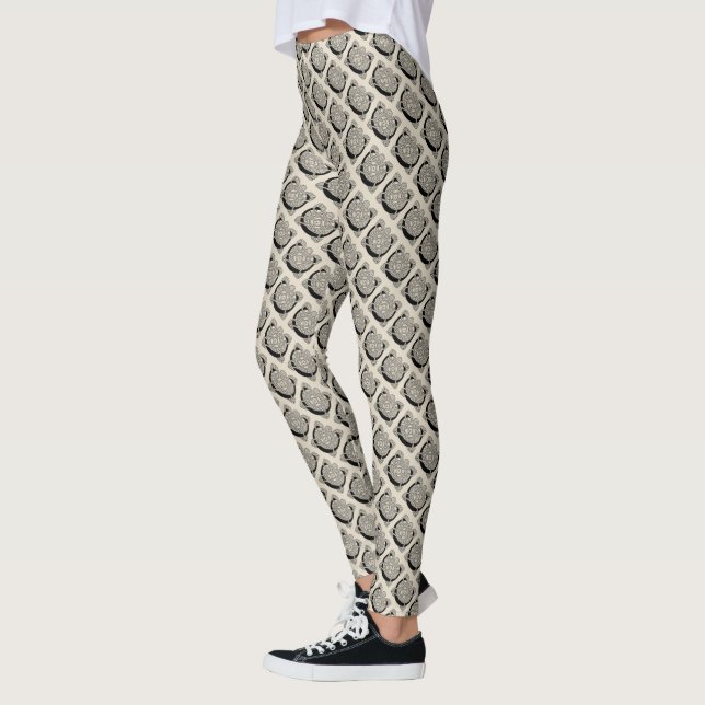 Legging Letra C Vintage Celtic Knot Monograma (Esquerda)