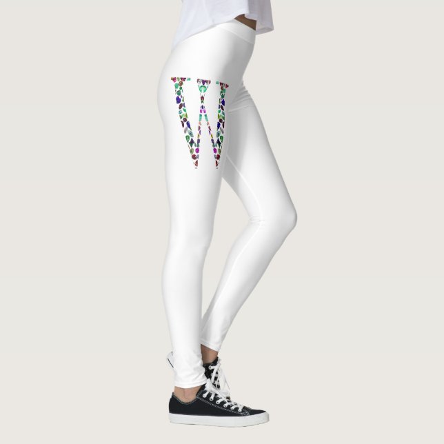 Legging Letra inicial W Gemstone Design (Direita)