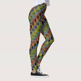 Legging Letra multicolor e atleta legal