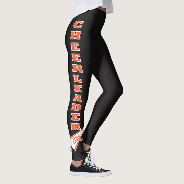 Legging Letras Cheerleader Orange Tipografia (Direita)