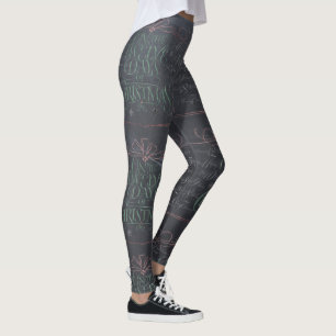 Legging Letreiros de quadro de chalface 12 dias de giz de
